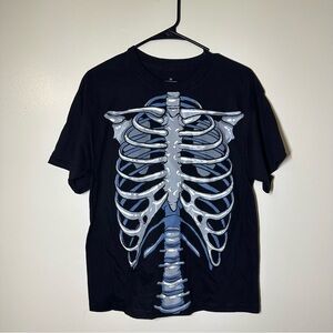 Black and Gray Skeleton Tee